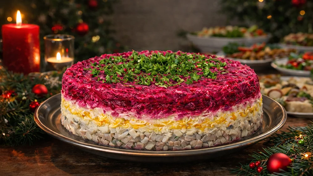 Салат «Скумбрія під шубою»